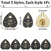 SUNNYCLUE 5Pcs 5 Styles Word Heart Planchette Enamel Pins JEWB-SC0001-42-2