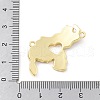 Brass Colorful Enamel Hollow Heart Venezuela Map Connector Charms KK-Z098-21G-3