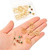 24Pcs 12 Colors 303 Stainless Steel Rhinestone Charms STAS-LS0001-30-4