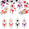 Resin & Synthetic Turquoise Dangle Earrings EJEW-TAC00014-1