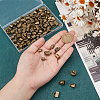   120Pcs 10 Styles Tibetan Style Alloy Cord Ends TIBE-PH0002-20-3