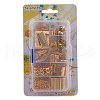 Jewelry Basics Class Kit Gold Lobster Clasp Jump Rings Alloy Drop End Pieces Ribbon Ends Twist Extender Chains Mix 10 Style Lots in In A Box FIND-PH0003-01G-4