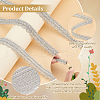 Polyester Braided Metallic Lace Trim SRIB-WH0011-180A-02-4