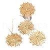 Sunflower Alloy Stud Earrings & Pendant Necklaces & Rings Sets for Women FS-WG2A20A-01-5