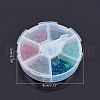 240Pcs 6 Colors 2-Hole Glass Seed Beads SEED-NB0001-24-7
