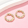 Oval Brass Hoop Earrings EJEW-Z102-34G-2