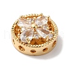 Brass Micro Pave Clear Cubic Zirconia Beads KK-G503-09G-2