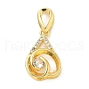 Brass Micro Pave Cubic Zirconia Pendants KK-D357-25G-1