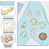 BENECREAT 32Pc 8 Style Brass Linking Rings KK-BC0008-14-4
