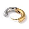 Two Tone 304 Stainless Steel Huggie Hoop Earrings EJEW-P250-01E-2