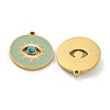 316 Surgical Stainless Steel Enamel Pendants STAS-M073-06G-2