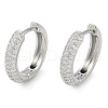 Rack Plating Ring Brass Micro Pave Cubic Zirconia Hoop Earrings EJEW-Z059-12P-2