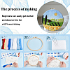 Mountain Scenery Hanging Painting Needle Felting Kit for Beginners DIY-WH0568-20-8