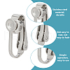 ARRICRAFT 50Pcs 304 Stainless Steel Clip-on Earring Findings STAS-AR0002-43-5