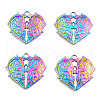 Ion Plating(IP) 201 Stainless Steel Pendants STAS-N098-257M-2