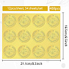 34 Sheets Self Adhesive Gold Foil Embossed Stickers DIY-WH0509-012-2