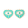 Rack Plating Alloy Enamel Pendants X-ENAM-K067-05F-3