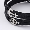 Cowhide Leather Cord Bracelets BJEW-JB04770-3