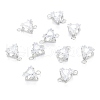 Brass Clear Cubic Zirconia Links ZIRC-G170-08-2