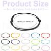 120Pcs 15 Styles Waxed Polyester Cord Bracelet Makings AJEW-UN00014-3