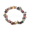 Natural & Synthetic Mixed Gemstone Chip Beaded Stretch Bracelets for Women Men BJEW-JB10652-02-1