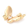 Brass Pave Cubic Zirconia Pendants KK-E793-28G-2