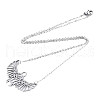 Non-Tarnish 201 Stainless Steel Pendant Necklaces NJEW-T009-JN055-1-40-2