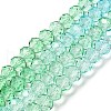 Transparent Painted Glass Beads Strands X1-DGLA-A034-T8mm-A16-2
