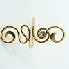 Boho Adjustable Brass Twisted Wire Wrapped Long Toe Rings FS-WGB3A04-01-3