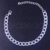 Stainless Steel Curb Chain Anklets for Unisex WGF8A78-02-1