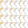 CHGCRAFT 24Pcs 6 Style Stainless Steel Open Cuff Finger Ring Finding FIND-CA0004-44-1