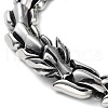 304 Stainless Steel Viking Dragon Link Chain Bracelets for Men BJEW-D031-09P-2