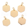 Ion Plating(IP) 304 Stainless Steel Stamping Blank Tag Charms STAS-I311-24G-2