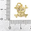 Brass Micro Pave Clear Cubic Zirconia Pendants KK-L231-10G-3