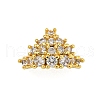 Rack Plating Brass Micro Pave Clear Cubic Zirconia Peg Bails KK-F876-24G-02-1