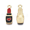 Rack Plating Alloy Enamel Pendants ENAM-T011-172-3