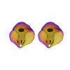 Rainbow Color 304 Stainless Steel Stud Earring Findings STAS-N098-014-2