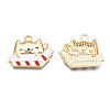Rack Plating Alloy Enamel Pendants PALLOY-N172-011-3