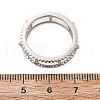 Rhodium Plated 925 Sterling Silver Ring Components FIND-Z078-01P-5