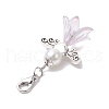 8Pcs 8 Colors Wedding Season Angel Glass Pearl & Acrylic Pendant Decorations HJEW-JM01924-01-5