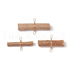 Wooden Sticks Connector Charms PALLOY-JF03394-02-1