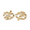 Brass Micro Pave Cubic Zirconia Pendants ZIRC-F134-02G-01-3