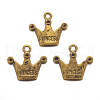 Tibetan Style Pendant Rhinestone Settings TIBEP-A0368YKG-AG-FF-2