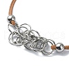 304 Stainless Steel Macrame Pouch Bracelet Making for Stone Holder AJEW-JB01193-4