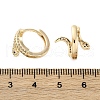 Brass Cubic Zirconia Hoop Earrings EJEW-Q014-39G-3