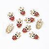 10Pcs Alloy Enamel Pendants ENAM-YW0004-58B-1