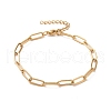 PVD Vacuum Plating 304 Stainless Steel Paperclip Chain Bracelet for Men Women X-BJEW-E031-02G-01-7