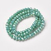 Electroplate Opaque Glass Beads Strands EGLA-A034-P4mm-T06-2