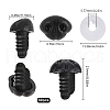 Gorgecraft Plastic Craft Safety Screw Dog Noses DIY-GF0005-56-2