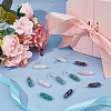 HOBBIESAY 4 Sets Natural Amethyst & Green Aventurin & Rose Quartz Double Terminal Pointed Pendants G-HY0001-40-5